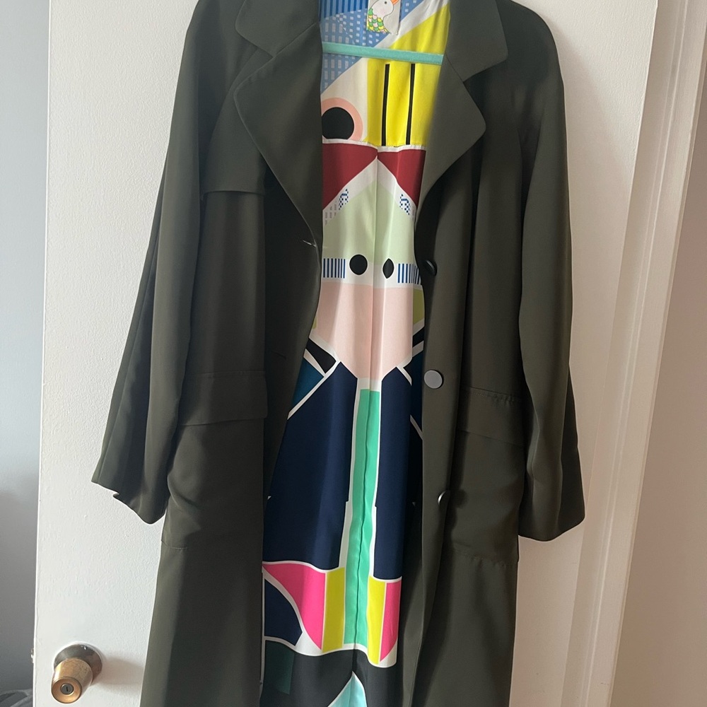Elegant Dark Green Women's Trench Coat